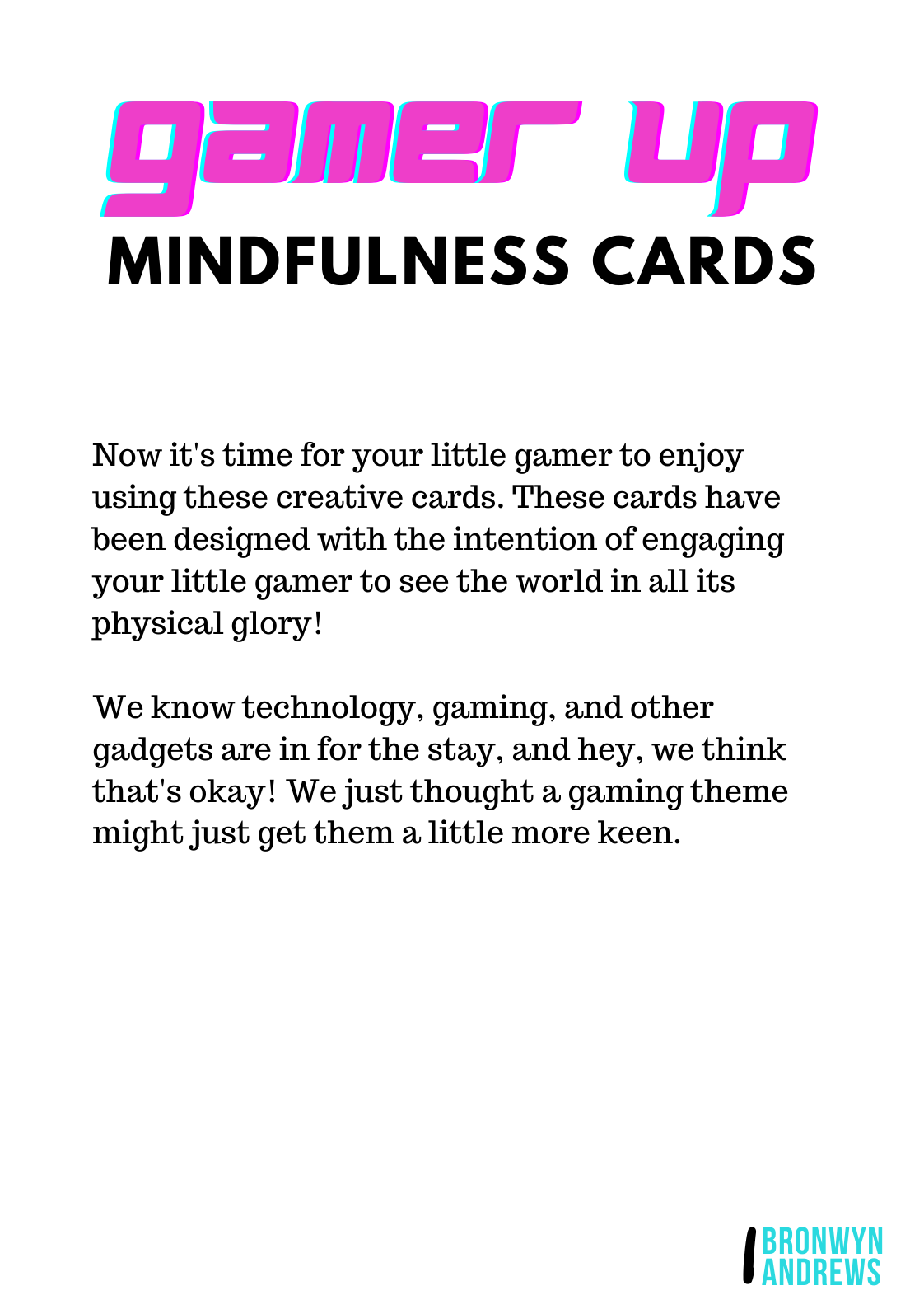 Gamer up - Mindfulness cards (Print version)