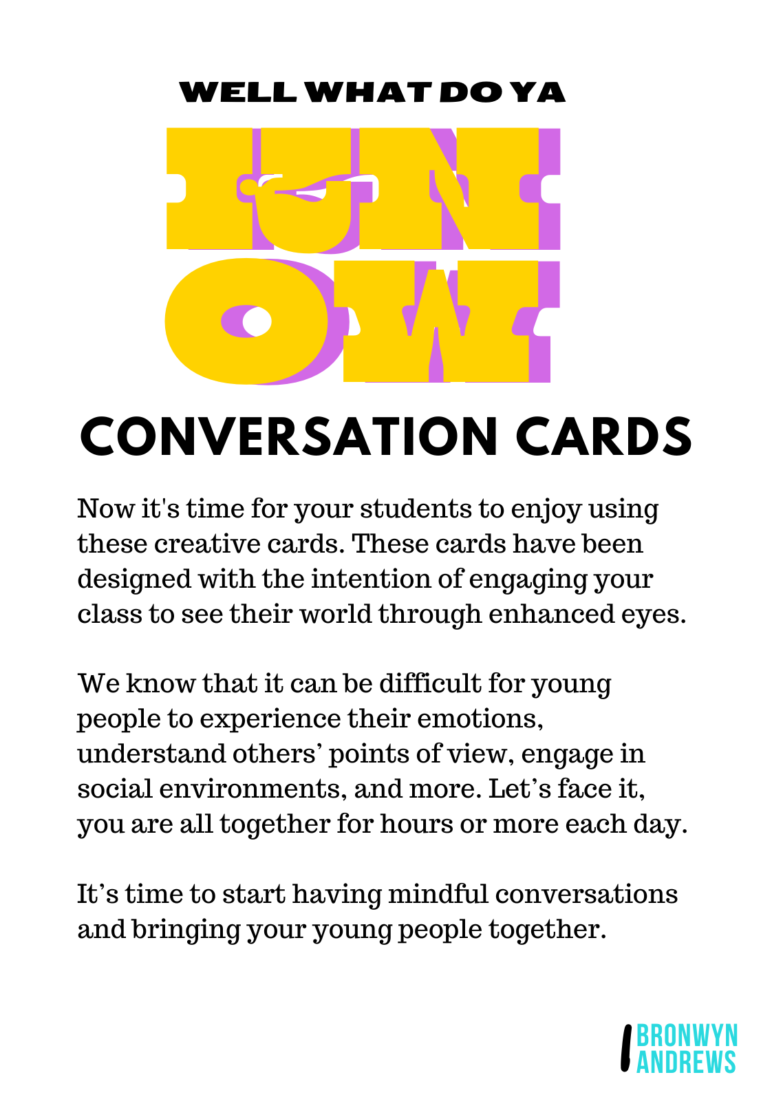Well What Do Ya Know - Conversation Cards